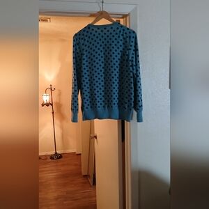 Women's  Lands End Supima Cotton Polka Dot Cardigan Size 0X